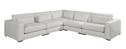 Moby Track Arm 5 Piece L-Shaped Corner Sectional- Stone - Chapin Furniture