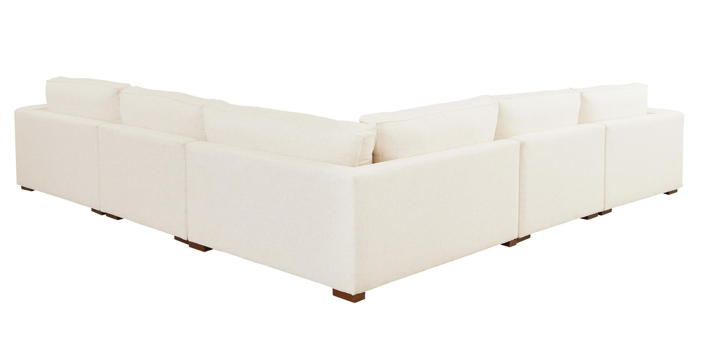 Moby Track Arm 5 Piece L-Shaped Corner Sectional- Oyster - Chapin Furniture