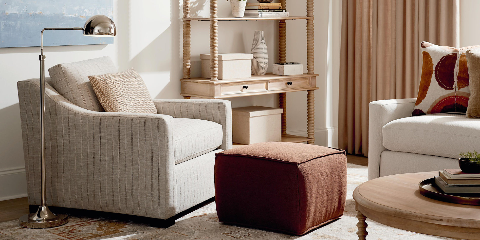 Bassett Oliver Chair- Mocha - Chapin Furniture