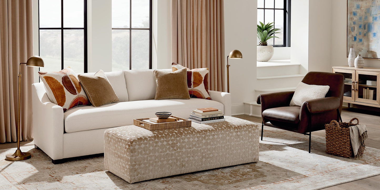 Bassett Oliver Great Room 92" Sofa- Bone - Chapin Furniture