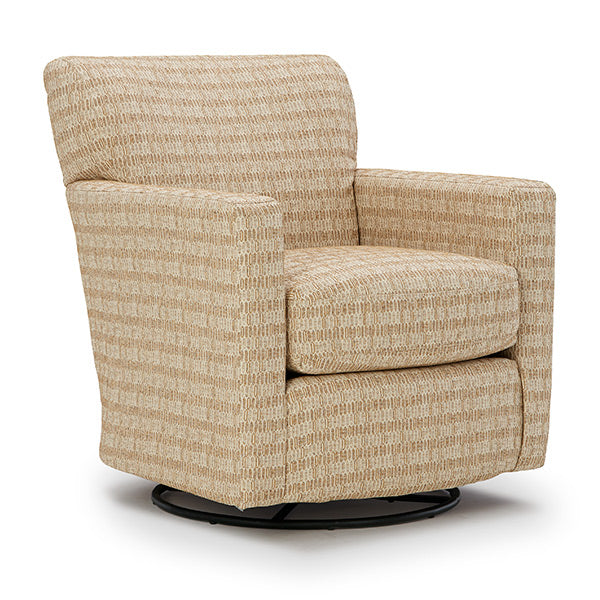 Caroly Swivel Glide Barrel Chair- Custom - Chapin Furniture