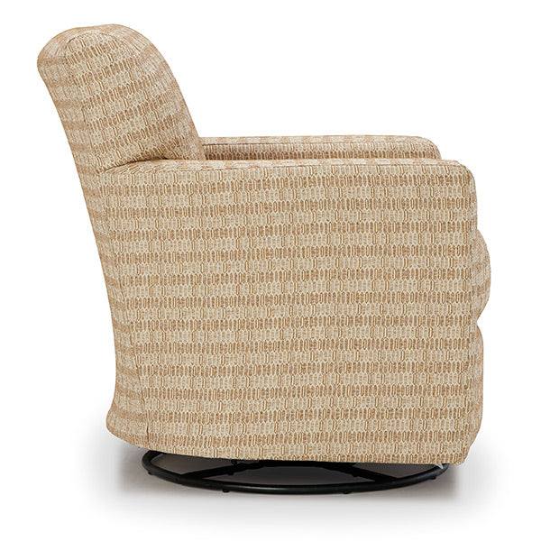 Caroly Swivel Glide Barrel Chair- Custom - Chapin Furniture