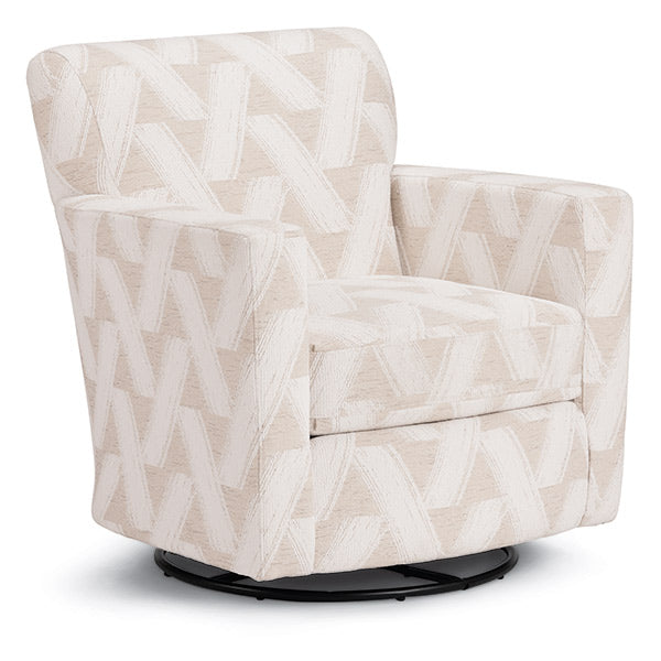 Caroly Swivel Glide Barrel Chair- Custom - Chapin Furniture