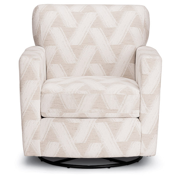 Caroly Swivel Glide Barrel Chair- Custom - Chapin Furniture