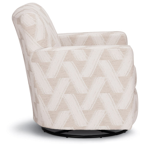 Caroly Swivel Glide Barrel Chair- Custom - Chapin Furniture