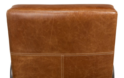 Beverly Hills Chair- Cuba Brown Leather - Chapin Furniture