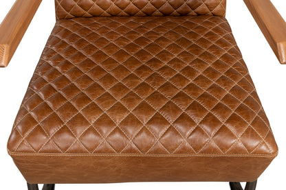 Beverly Hills Chair- Cuba Brown Leather - Chapin Furniture