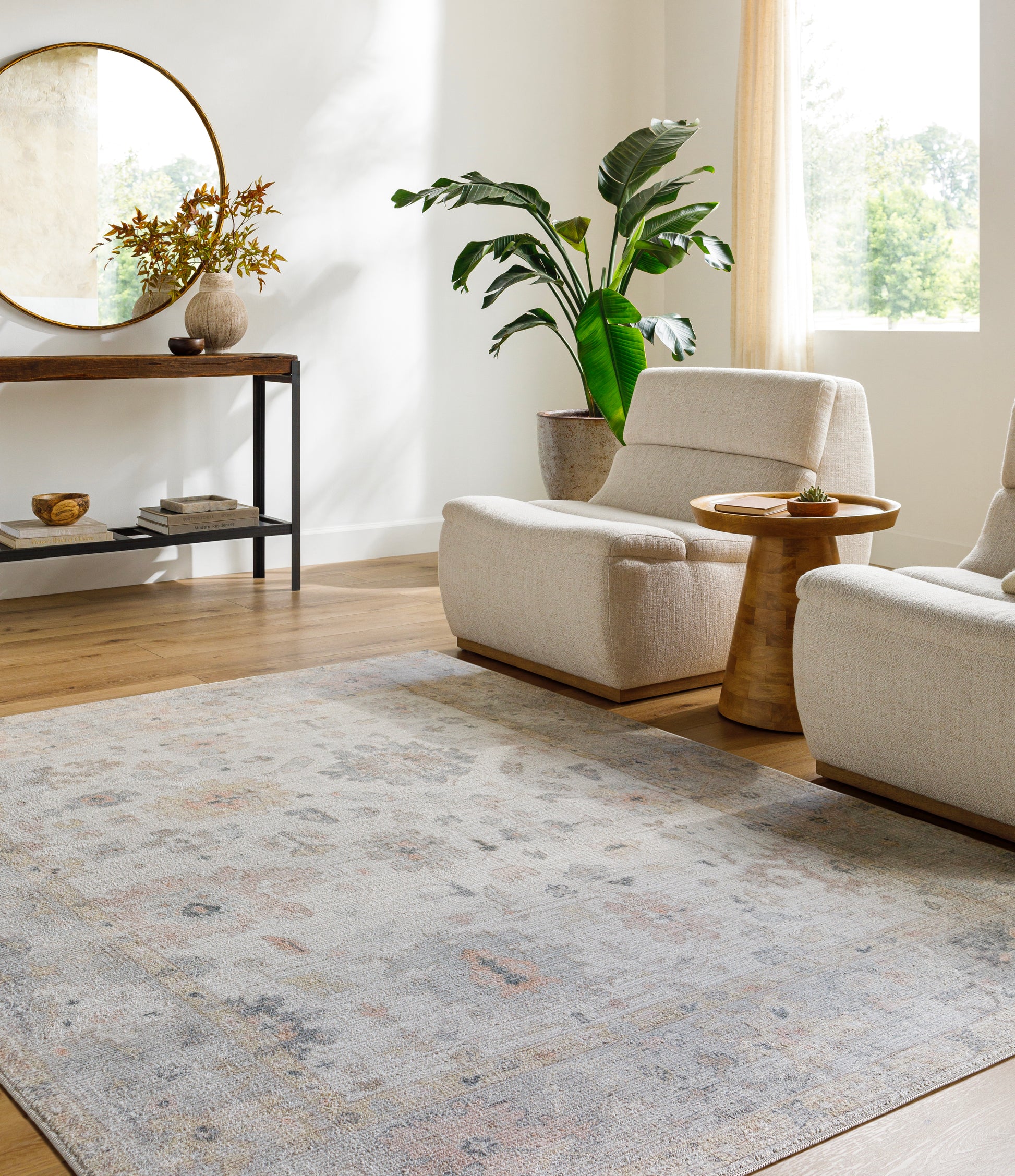 Marlon MLO-2305 Rug- Beige, Blue, Gray, Brown - Chapin Furniture