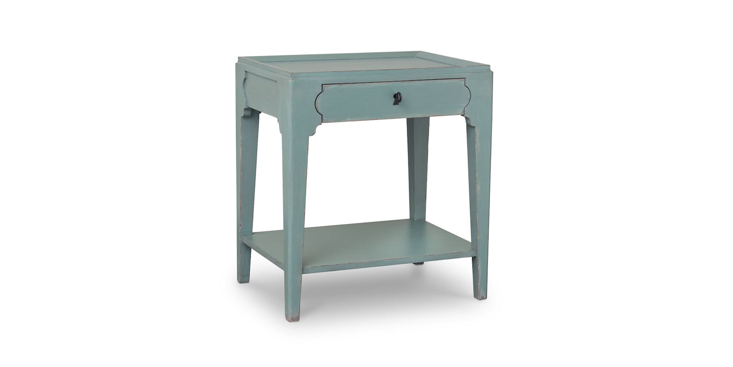 Mayfair Bedside Table- Lagoon - Chapin Furniture