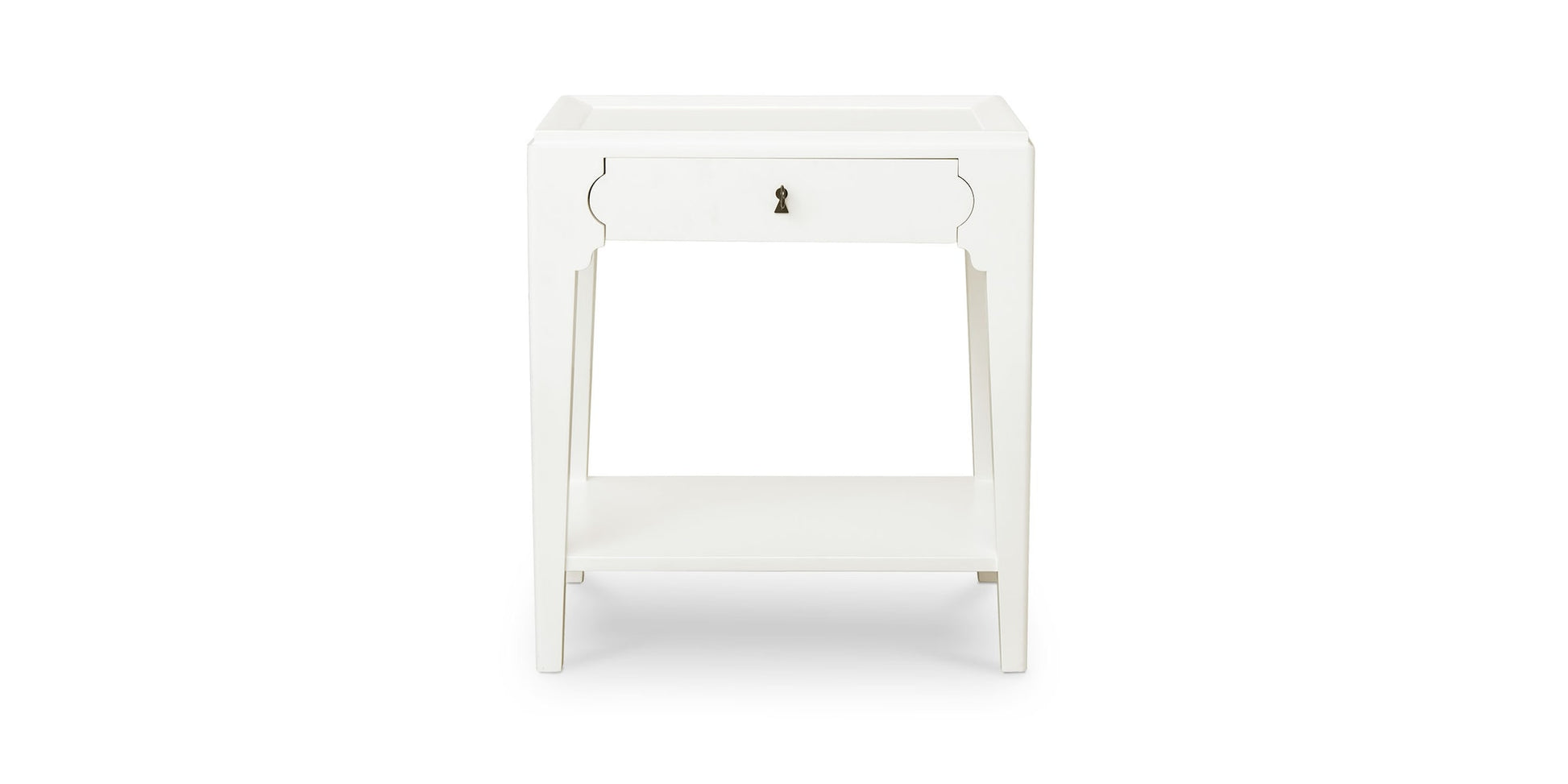 Mayfair Bedside Table- Porcelain White - Chapin Furniture