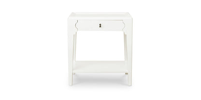 Mayfair Bedside Table- Porcelain White - Chapin Furniture