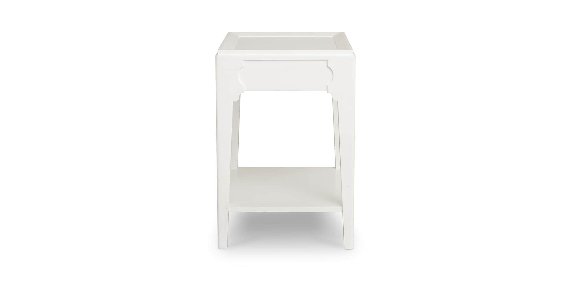 Mayfair Bedside Table- Porcelain White - Chapin Furniture