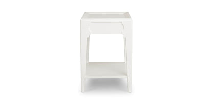 Mayfair Bedside Table- Porcelain White - Chapin Furniture