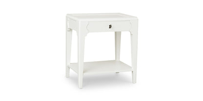 Mayfair Bedside Table- Porcelain White - Chapin Furniture