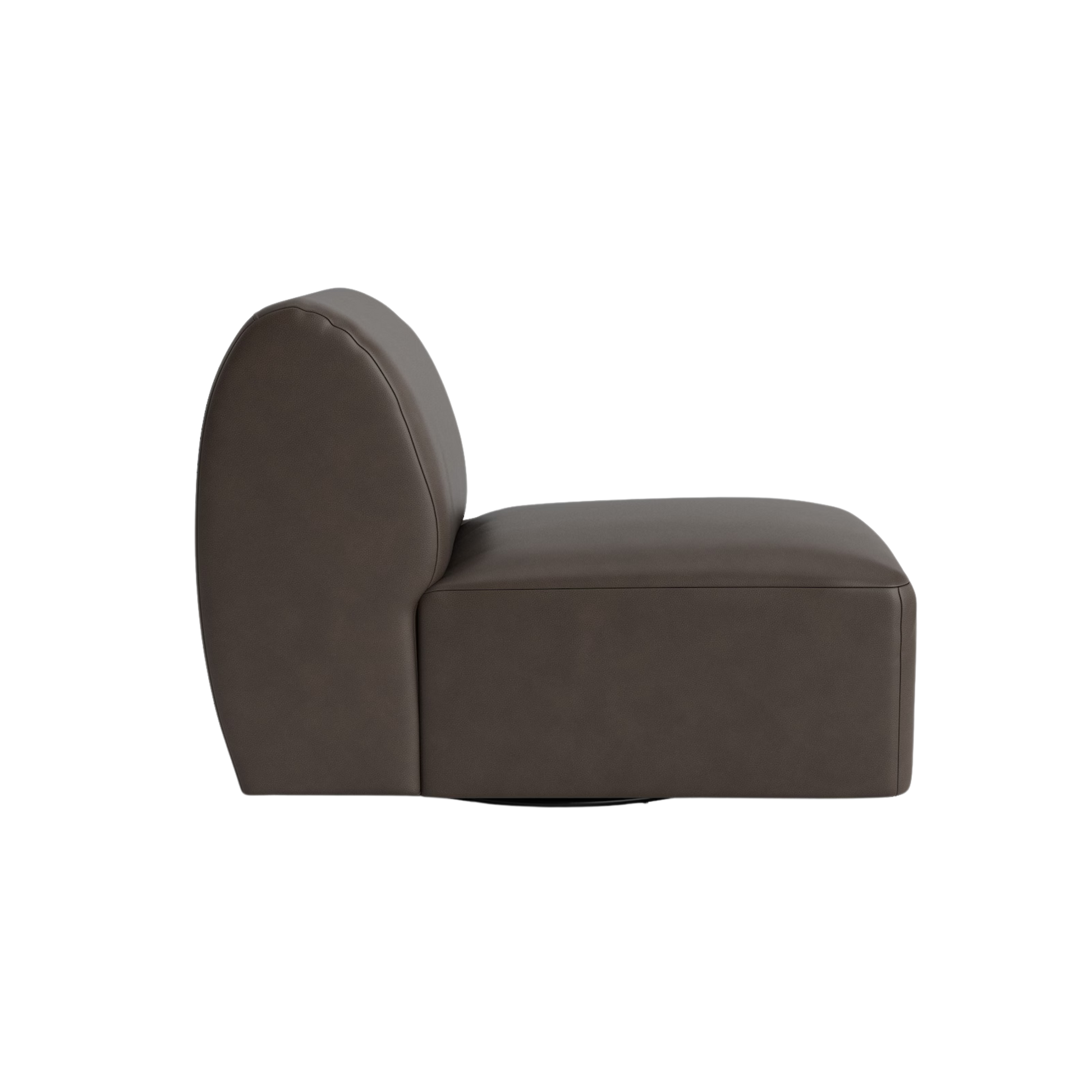 Clyde Leather Armless Swivel Chair - Custom - Chapin Furniture