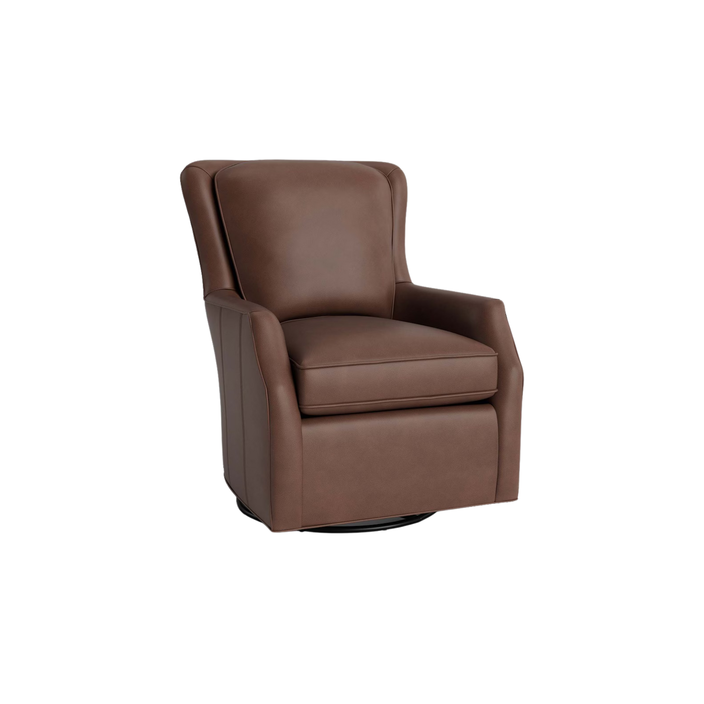 Kent Leather Slope Arm Swivel Glider Chair - Custom - Chapin Furniture