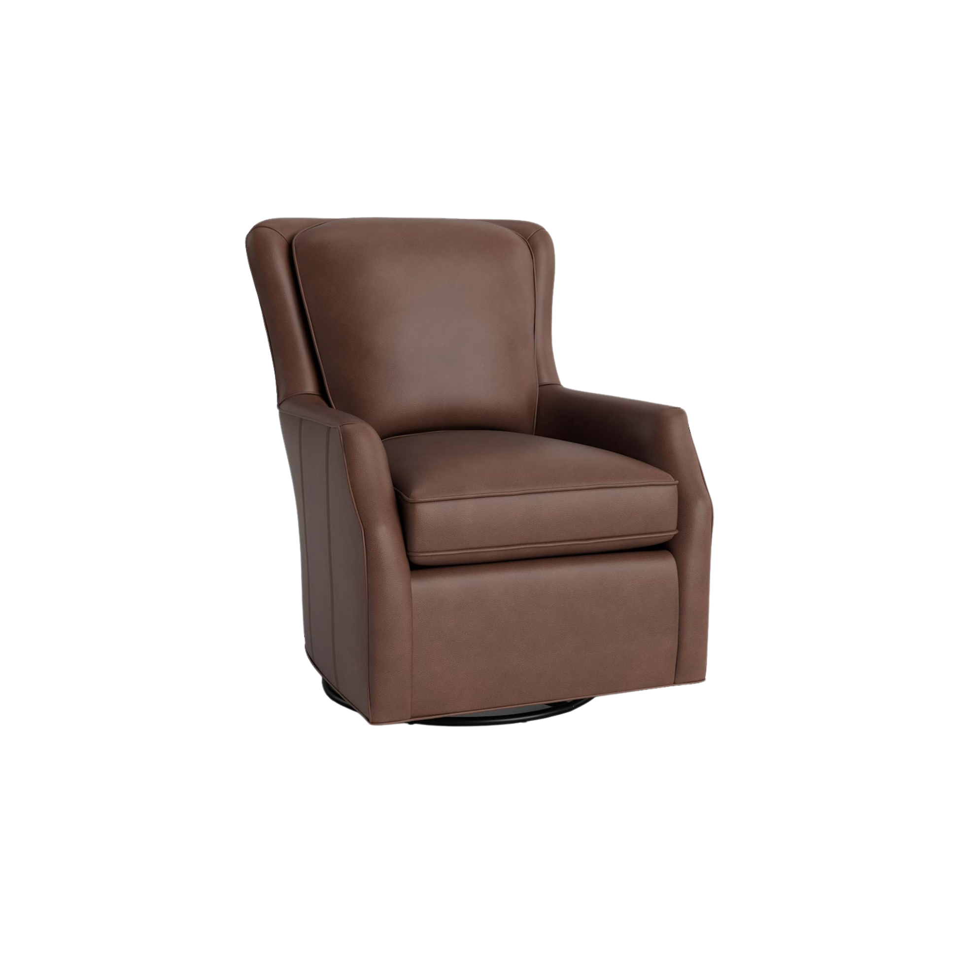 Kent Leather Slope Arm Swivel Glider Chair - Custom - Chapin Furniture