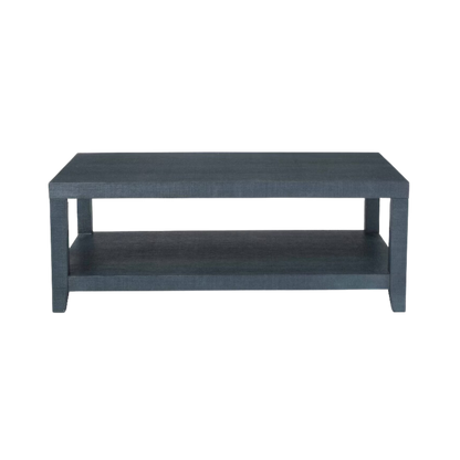 Ventura Raffia Rectangle Cocktail Table - Pacific Blue - Chapin Furniture