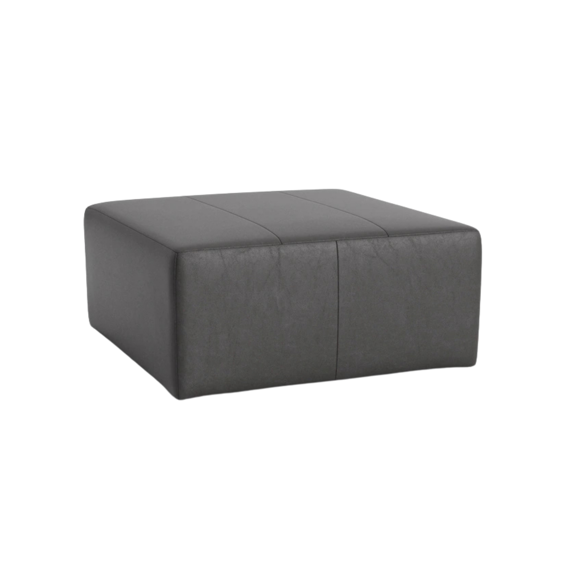 Kelly 38" Square Leather Ottoman - Custom - Chapin Furniture