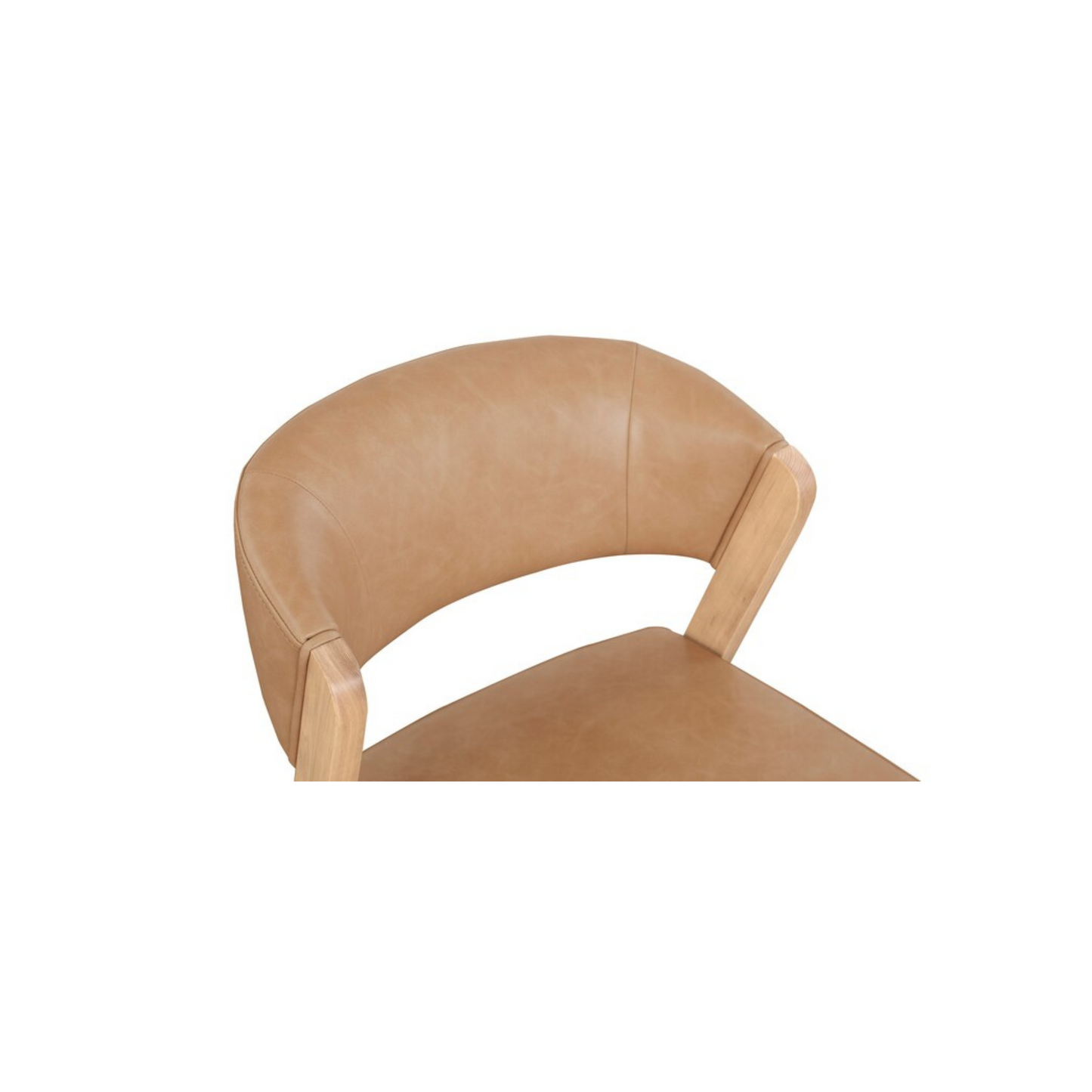 Asher Upholstered Faux Leather Dining Chair - Tan - Chapin Furniture