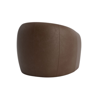 Garner Leather Barrel Swivel Chair - Custom - Chapin Furniture