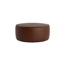 Rhonda Round Leather Ottoman - Custom - Chapin Furniture