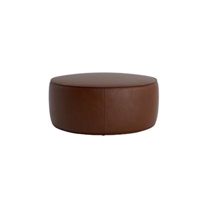 Rhonda Round Leather Ottoman - Custom - Chapin Furniture