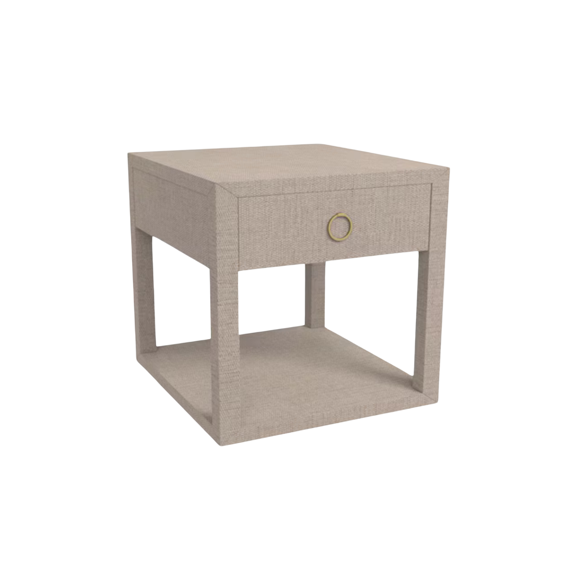 Ventura Raffia End Table - Sand Grey - Chapin Furniture