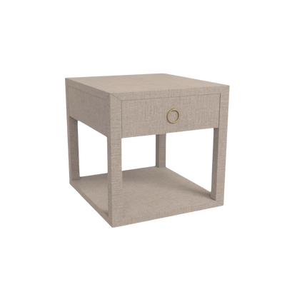 Ventura Raffia End Table - Sand Grey - Chapin Furniture