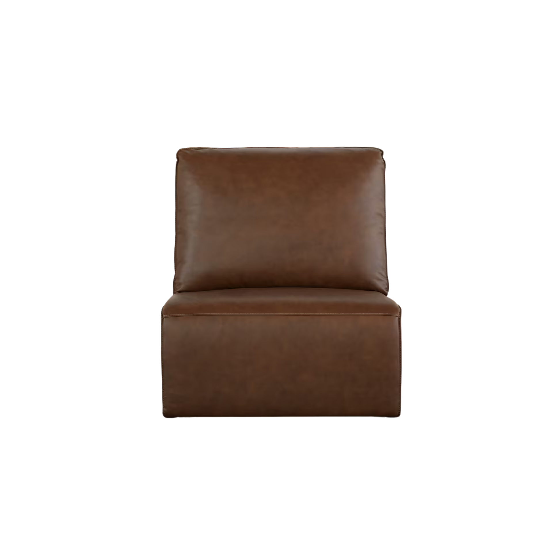 Everett Leather Armless Zero Gravity Power Recliner - Cork Leather - Chapin Furniture