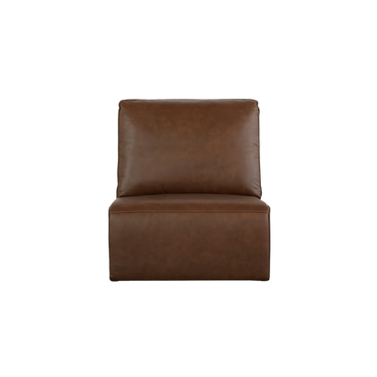 Everett Leather Armless Zero Gravity Power Recliner - Cork Leather - Chapin Furniture