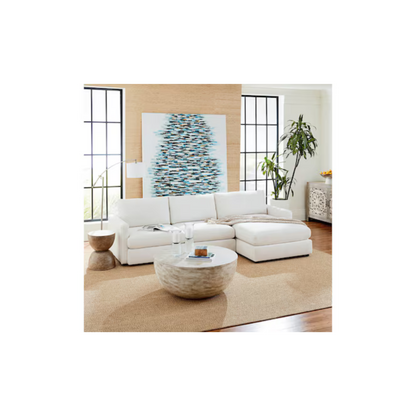 Tahiti Drum Cocktail Table - Copra White Gray - Chapin Furniture