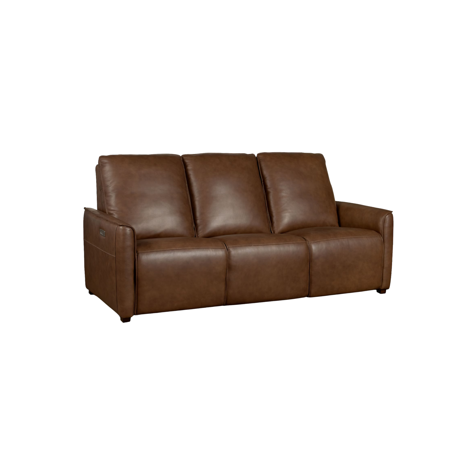 Everett Leather Reclining Sofa - Cork Leather - Chapin Furniture