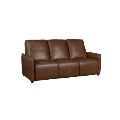 Everett Leather Reclining Sofa - Cork Leather - Chapin Furniture