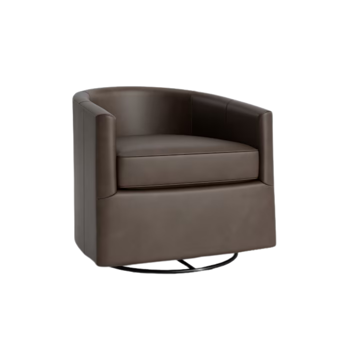 Maxwell Leather Barrel Back Swivel Glider - Custom - Chapin Furniture