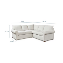 Hanover Roll Arm L-Shaped Sectional - Bellaire Cloud - Chapin Furniture