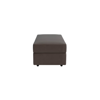Ellery Leather Storage Ottoman - Custom - Chapin Furniture