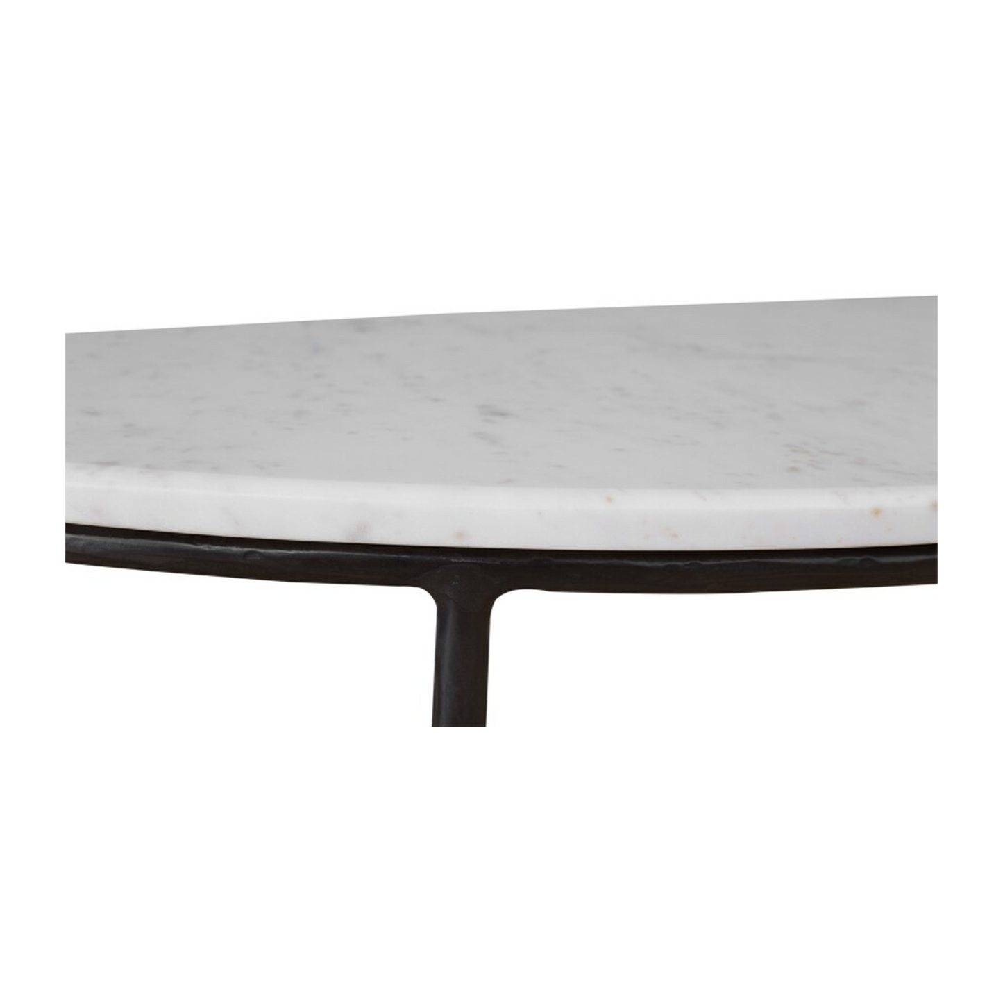 Keswick Demilune Console Table - Black Iron - Chapin Furniture