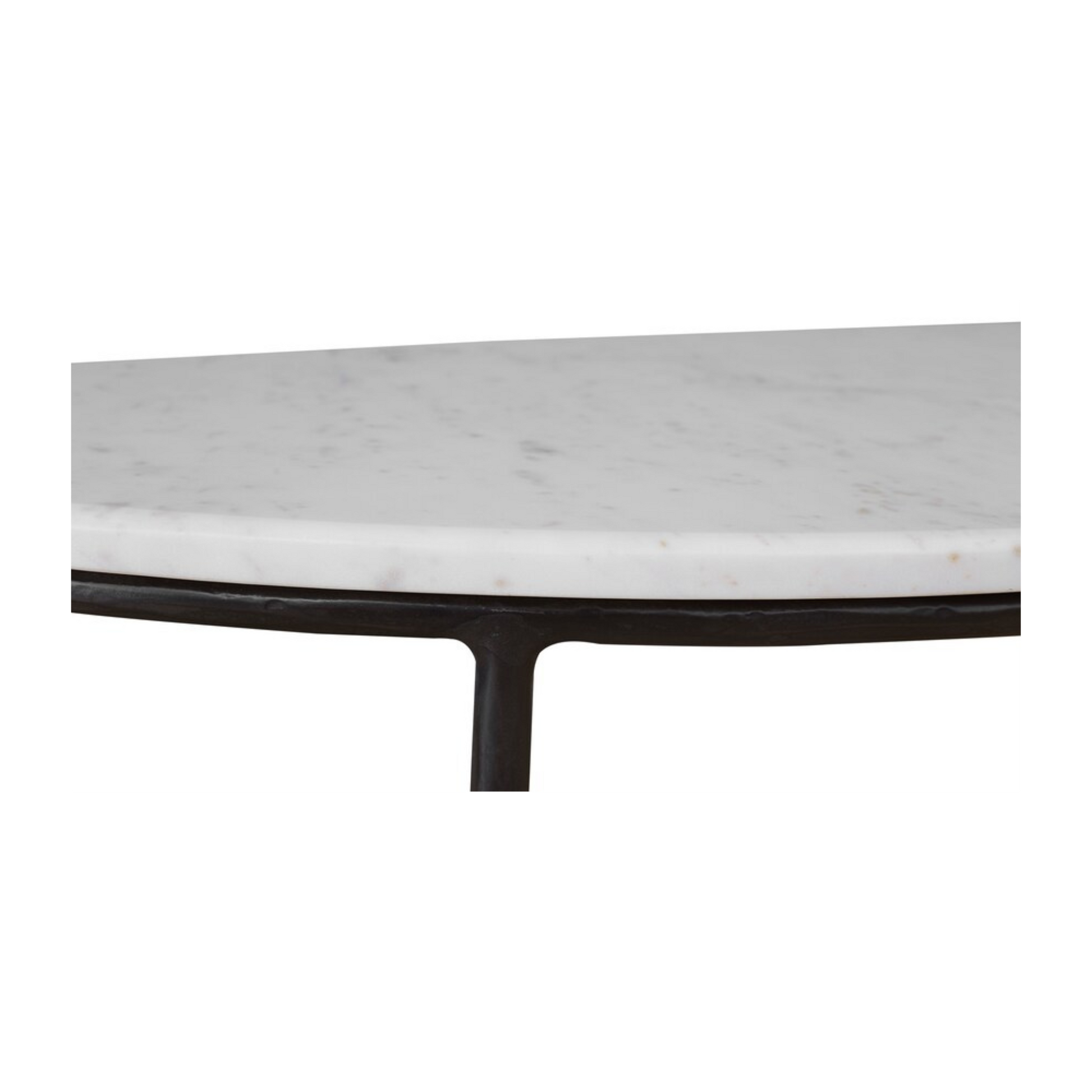 Keswick Demilune Console Table - Black Iron - Chapin Furniture