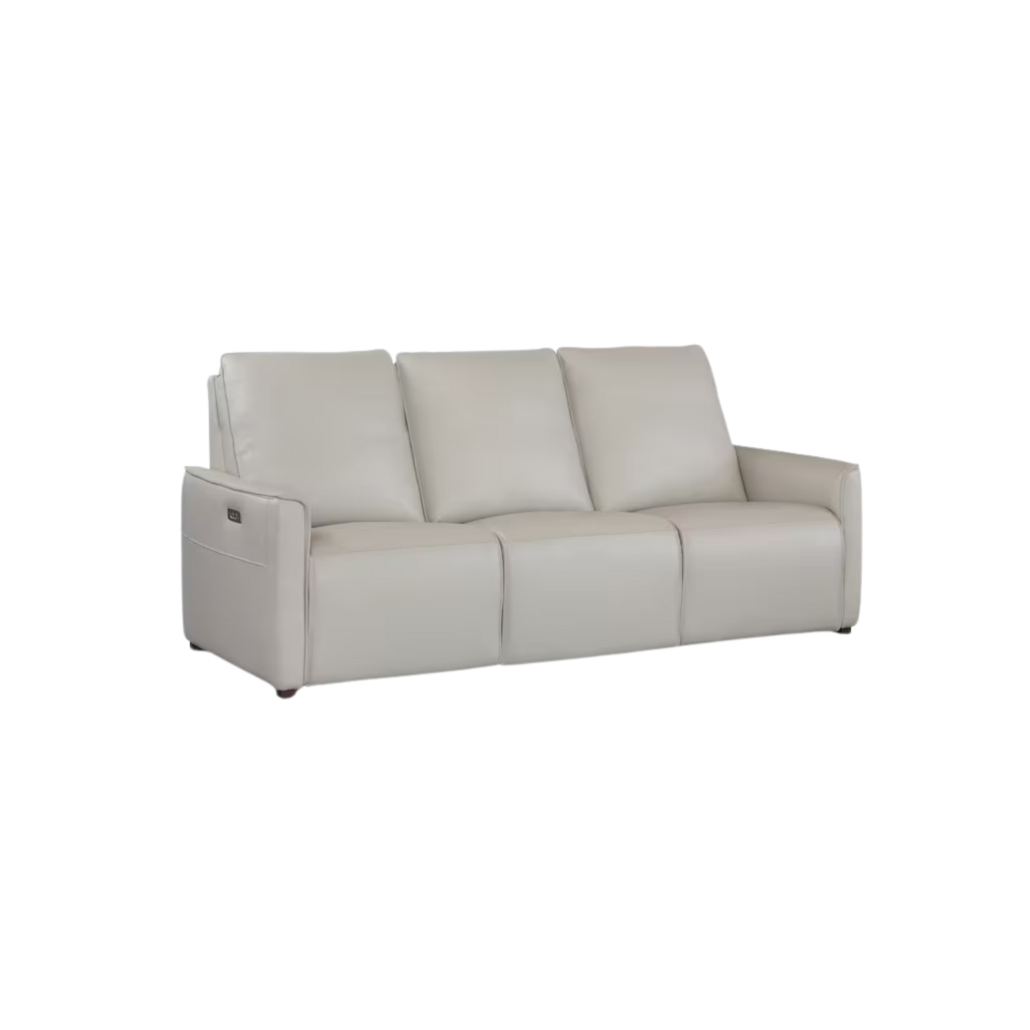Everett Leather Reclining Sofa - Light Grey - Chapin Furniture