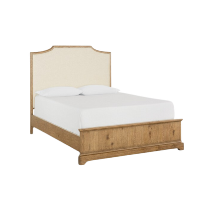 Surry Upholstered Bed Flaxen Oak - Queen - Chapin Furniture