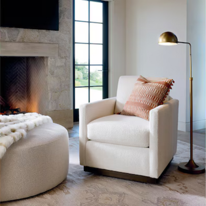 Myles Leather Thin Track Arm Swivel Chair - Custom - Chapin Furniture