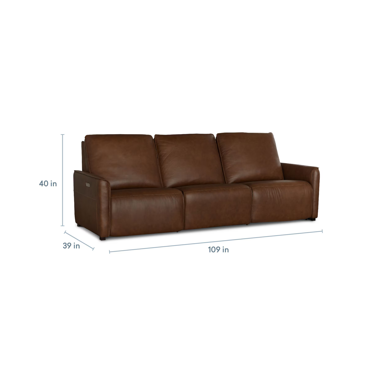 Everett Leather Modular Reclining Sofa - Cork Leather - Chapin Furniture