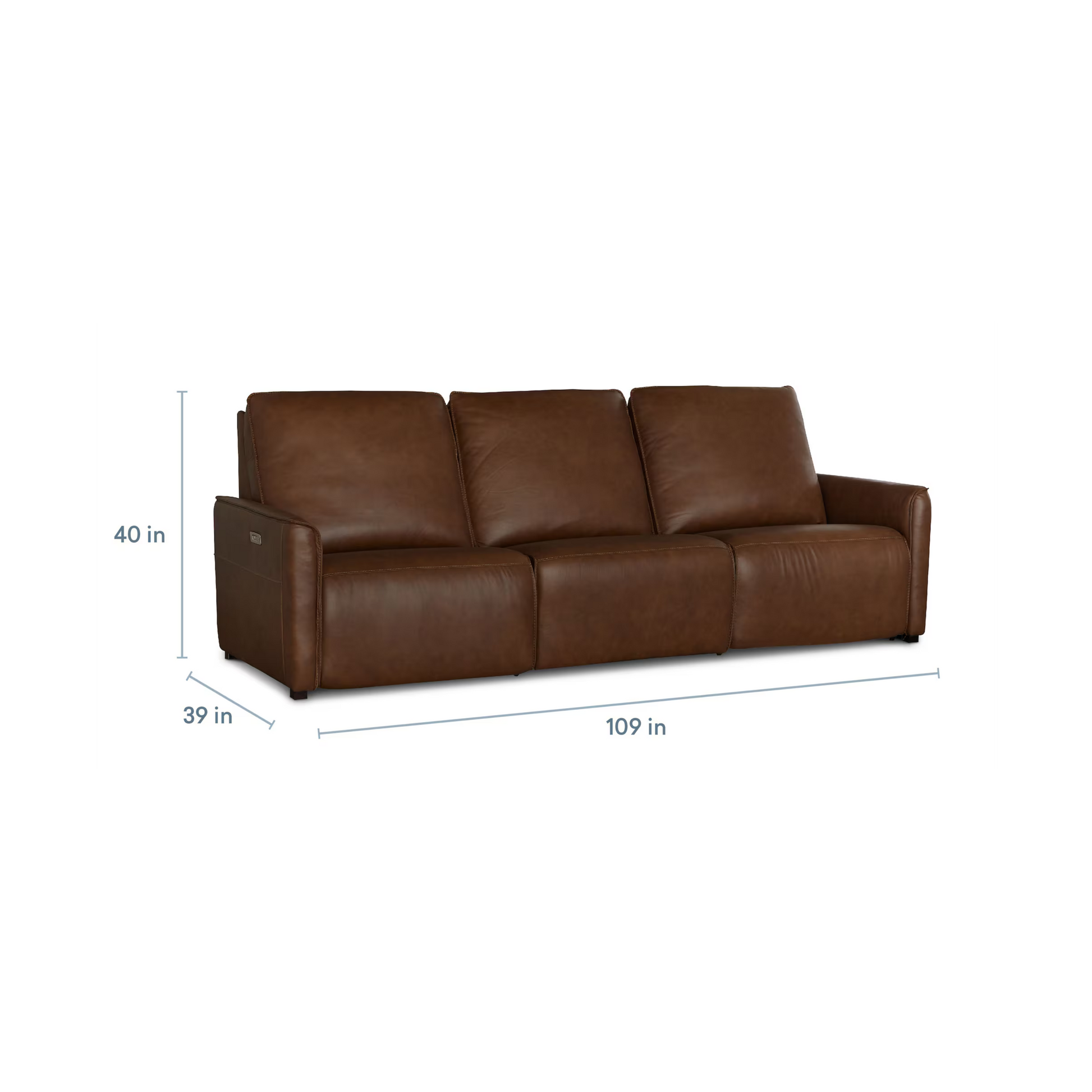 Everett Leather Modular Reclining Sofa - Cork Leather - Chapin Furniture