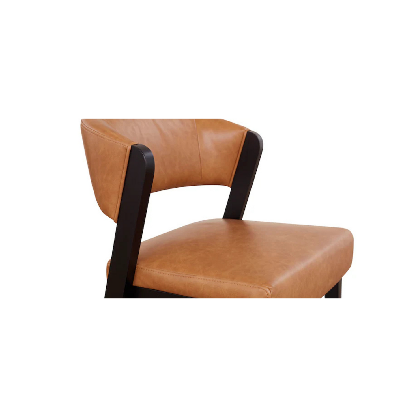 Asher Upholstered Faux Leather Dining Chair - Brown - Chapin Furniture