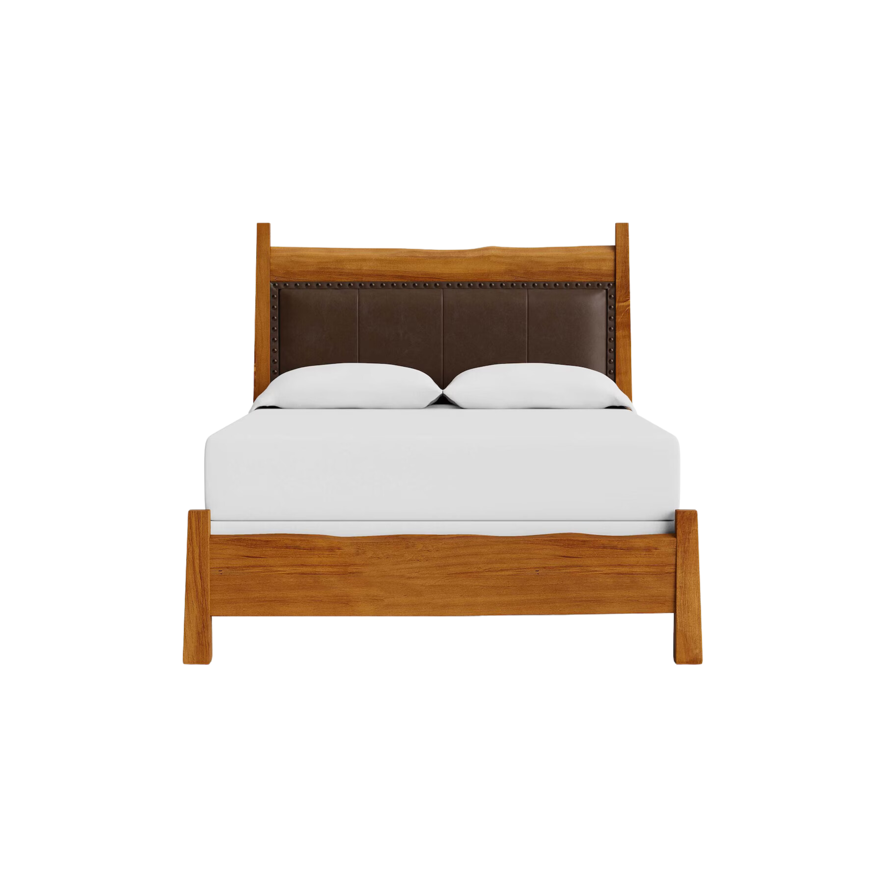 Benchmade Heritage Live Edge Leather Upholstered Bed or Headboard - Thumbnail 3