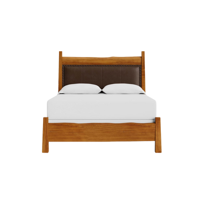 Benchmade Heritage Live Edge Leather Upholstered Bed - Custom - Chapin Furniture