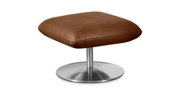 Ranlo Leather Ottoman- Chocolate Leather - Chapin Furniture