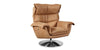 Dunn Leather Swivel Arm Chair- Tan Leather - Chapin Furniture
