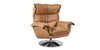 Dunn Leather Swivel Arm Chair- Chocolate Leather - Chapin Furniture